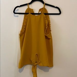 Mustard Halter Top